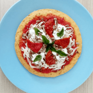 Pizza de tomate seco lanche