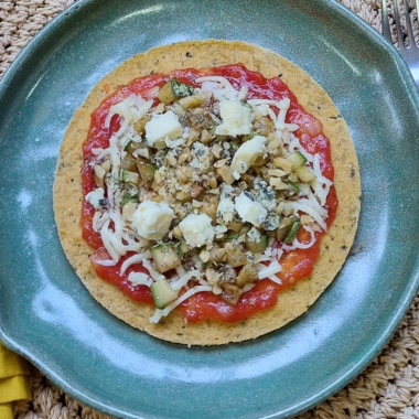 Pizza de Abobrinha e Gorgonzola Lanche