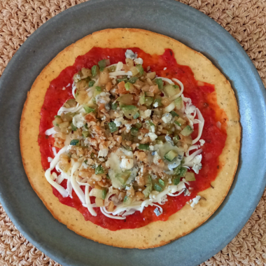 Pizza de Abobrinha e Gorgonzola Refeição