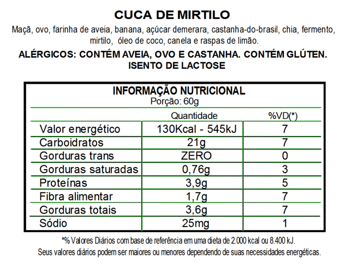 Cuca de Mirtilo